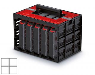 Skrinka s 5 organizérmi (krabičky) TAGER CASE 415 x 290 x 290 mm