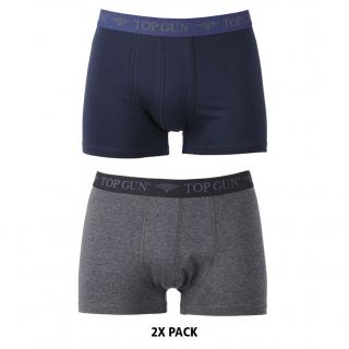 boxerky Top Gun tmavo modré/šedé (2 PACK)