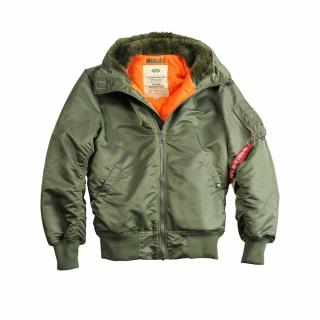 bunda MA-1 HOODED sage green