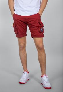 kraťasy CREW SHORT PATCH RBF red