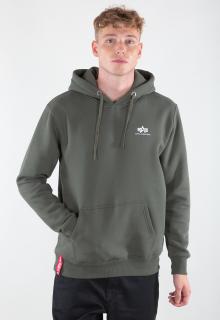 mikina Basic Hoody Small Logo dark olive