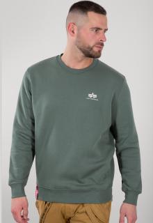 mikina BASIC SWEATER SMALL LOGO vintage green