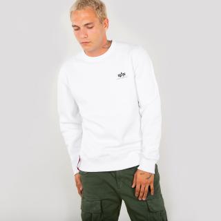 mikina BASIC SWEATER SMALL LOGO white