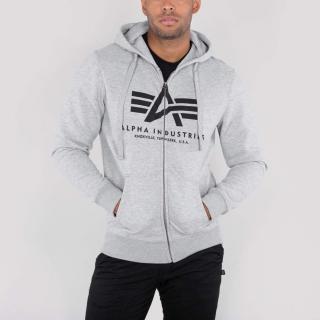 mikina BASIC ZIP HOODY grey heather