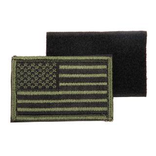 nášivka USA FLAG polní zelená suchý zip
