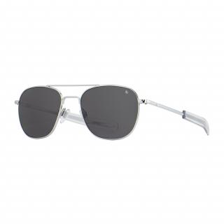 sluneční brýle Original Pilot stříbrné šedý nylon v.57