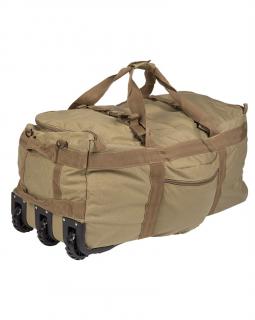 taška přepravní Combat Duffle s kolečky coyote 118L