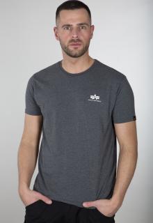 tričko Basic T Small Logo charcoal heather/white