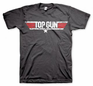 tričko Top Gun Distressed Logo tmavě šedé