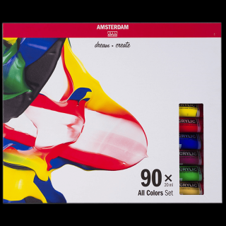 Akrylové farby Amsterdam - sada 90 x 20ml - All colors (Akrylové farby Amsterdam Standard Series - All colors)