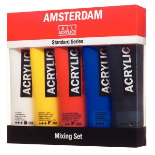 Akrylové farby Amsterdam Standard 120 ml - 5ks - Mixing set (Akrylové farby Amsterdam Standard 120 ml - 5ks - Mixing set)