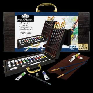 Akrylový maliarsky set v drevenom boxe Royal &amp; Langnickel - set 24ks (Akrylový maliarsky set v drevenom boxe Royal &amp; Langnickel - set 24ks)