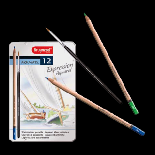 Akvarelové ceruzky Bruynzeel - sada 12 ks (Umelecké farebné akvarelové ceruzky Bruynzeel Expression aquarelle)