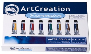 Akvarelové farby Talens ArtCreation - sada 12 x 12 ml (Royal Talens ArtCreation Expression akvarelové farby)