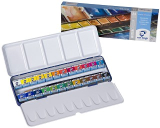 Akvarelové farby Van Gogh - set 24 kalíškov plech