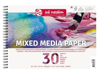 Blok Art Creation Mixed Media A4, 250g, 30 listov (Blok Art Creation Mixed Media so špirálovitou väzbou)