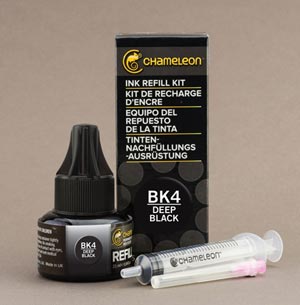CHAMELEON Náplň pre markery 25ml Deep black BK4 (CHAMELEON Náplň pre markery 25ml Deep black BK4)