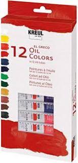 Kreul Sada olejových farieb El Greco 12x12ml (Kreul Sada olejových farieb El Greco 12x12ml)