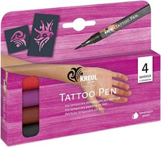 Kreul Sada tetovacích fixiek Tattoo pen - 4 ks (Sada tetovacích fixiek TATTOO KREUL - 4 ks)