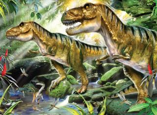 Maľovanie podľa čísiel formát A3 - Dinosaury (Sada na maľovanie podľa čísiel Royal &amp; Langnickel formát A3)