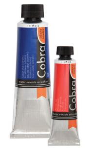 Olejové fraby Cobra Study - základný set 5 x 40 ml (Vodou miešateľné olejové farby Cobra Study)