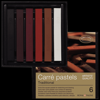 Pastely REMBRANDT Carré - sada 6 ks (Rembrandt Carré pastels - Traditional set - 6ks)