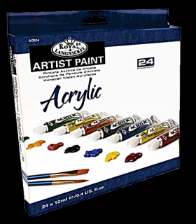 Sada akrylových farieb Royal &amp; Langnickel - 24 x 12 ml (Sada akrylových farieb Royal &amp; Langnickel)