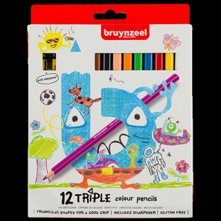 Sada ceruziek pre deti Bruynzeel - Trojuholníkové - 12ks (Sada ceruziek pre deti Bruynzeel - Trojuholníkové - 12ks)
