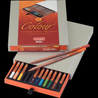 Sada farebných ceruziek Bruynzeel Design - 12ks (Bruynzeel Design - Farebné ceruzky v drevenom boxe - 12ks)