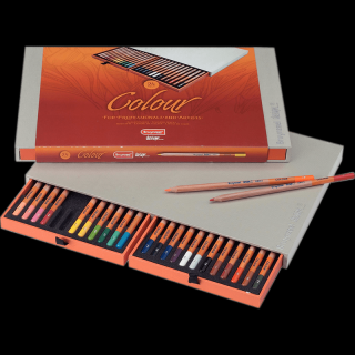 Sada farebných ceruziek Bruynzeel Design - 24ks (Bruynzeel Design - Farebné ceruzky v drevenom boxe - 24ks)