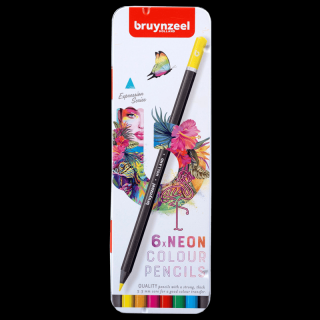 Sada farebných ceruziek Bruynzeel Expression - Neon - sada 6ks (Sada farebných ceruziek Bruynzeel Expression - Neon - sada 6ks)