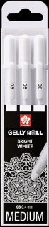 Sakura Gelly Roll Bright White Medium - sada 3 ks