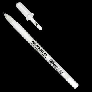 Sakura Gelly Roll Gélové Pero Biele 08 - 0.4 mm (Sakura Gelly Roll Gel Pen White 08 - 0.4 mm)