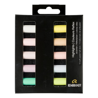 Suchý pastel REMBRANDT - Highlights - sada 10 pol.pastelov (Royal Talens Rembrandt Soft Pastels)