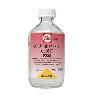 Talens lesklý lak pre gvaš 074 - 250 ml (Talens - Gouache varnish glossy bottle 250 ml)