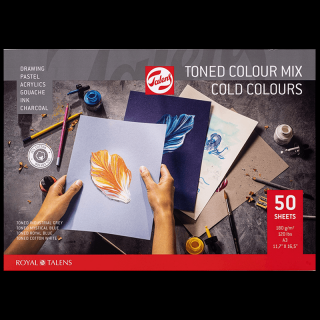 Talens Tónovaný papier - Studené farby A3, 180g - 50 listov (Talens Tónovaný papier - Studené farby A3, 180g - 50 listov)