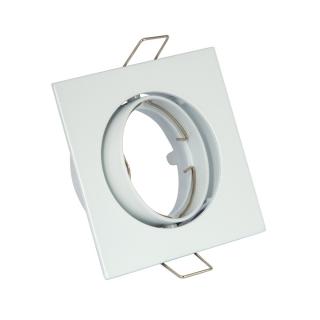 Kovový nastaviteľný štvorcový rámik pre GU10 bodovú žiarovku Farba: Biela