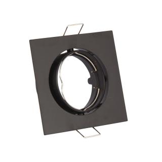 Kovový nastaviteľný štvorcový rámik pre GU10 bodovú žiarovku Farba: Čierna