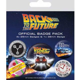 Back to the Future Odznaky DeLorean (5-Pack)