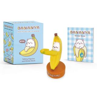 Bananya Talking Figurine and Sticker Book Miniature Editions