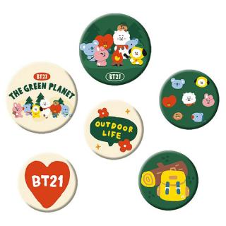 BT21 Green Planet Odznaky 6-Pack