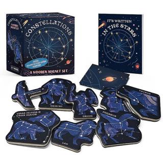 Constellations: A Wooden Magnet Set: With glow-in-the dark poster! Miniature Editions