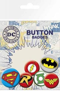 DC Comics Odznaky Logos (6-Pack)