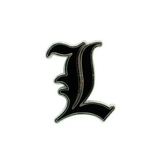 Death Note Pin Symbol L Odznak kovový