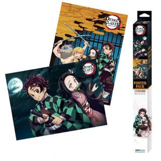 Demon Slayer Group and Duo Posters 2-Pack 52 x 38 cm