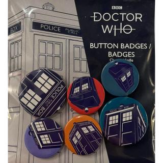 Doctor Who The Tardis Odznaky 6-Pack