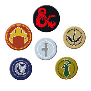 Dungeons and Dragons Factions Odznaky 6-Pack