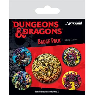 Dungeons & Dragons Beastly Odznaky (5-Pack)