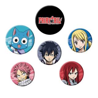 Fairy Tail Odznaky 6-Pack