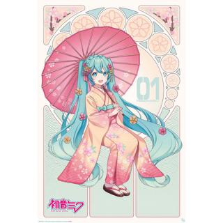 Hatsune Miku Sakura Kimono Poster 91,5 x 61 cm